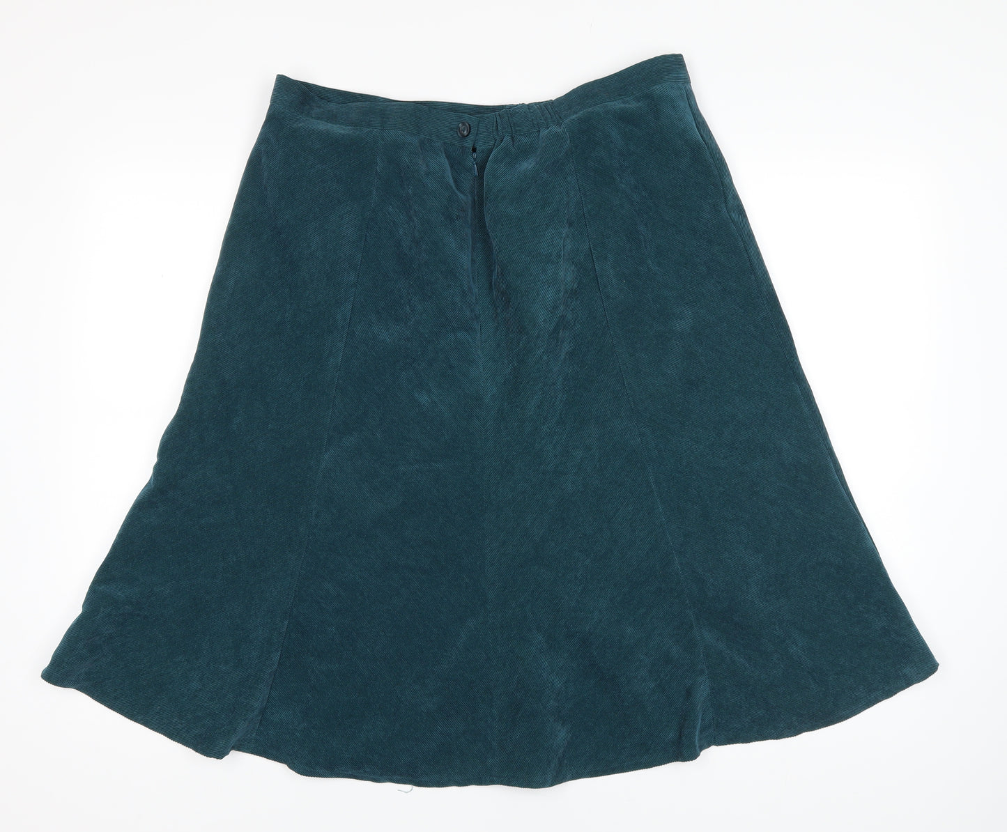 EWM Womens Green Polyester A-Line Skirt Size 18 Zip