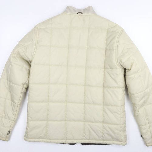 Timberland Mens Beige Quilted Jacket Size L Zip