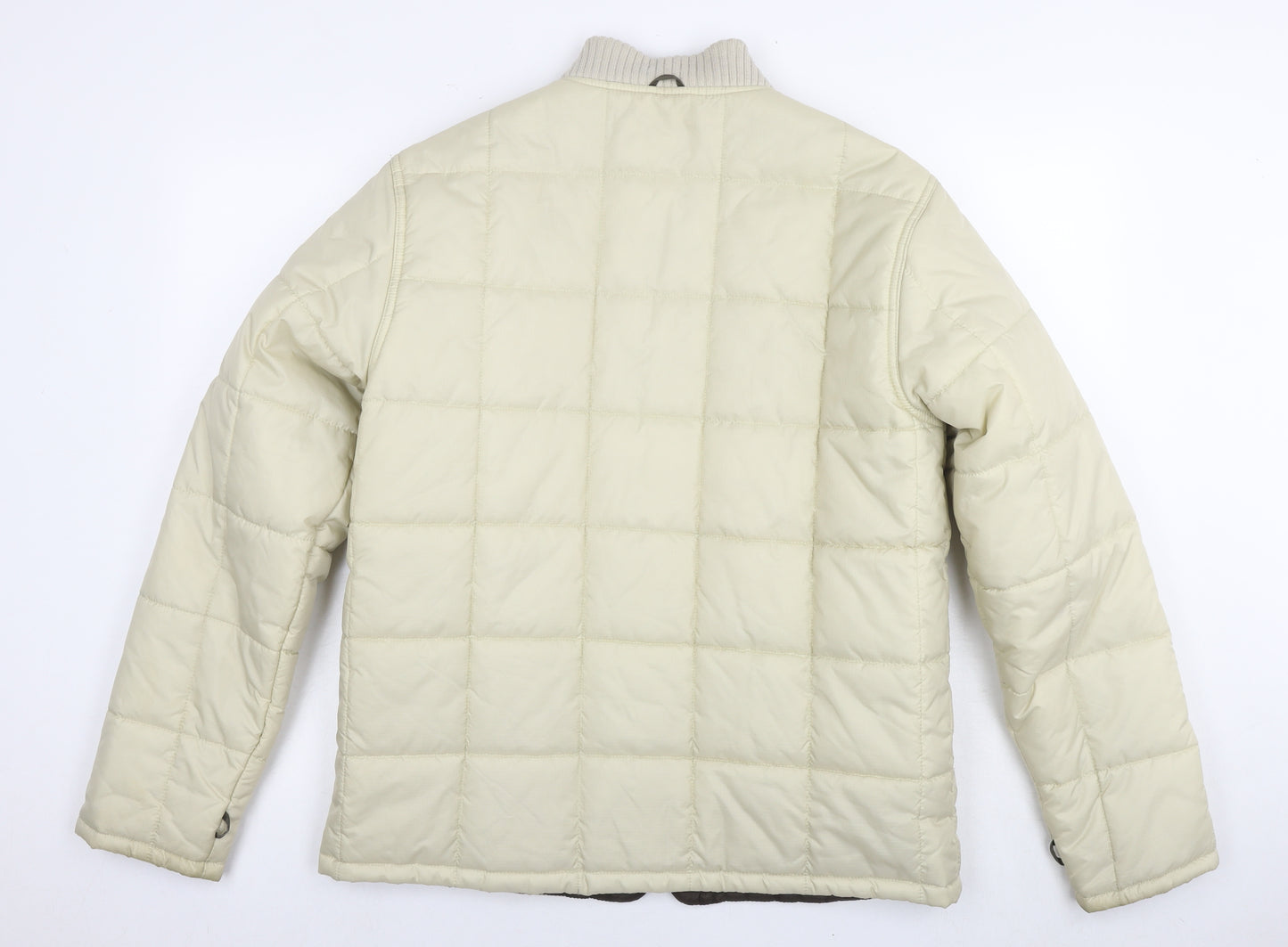 Timberland Mens Beige Quilted Jacket Size L Zip