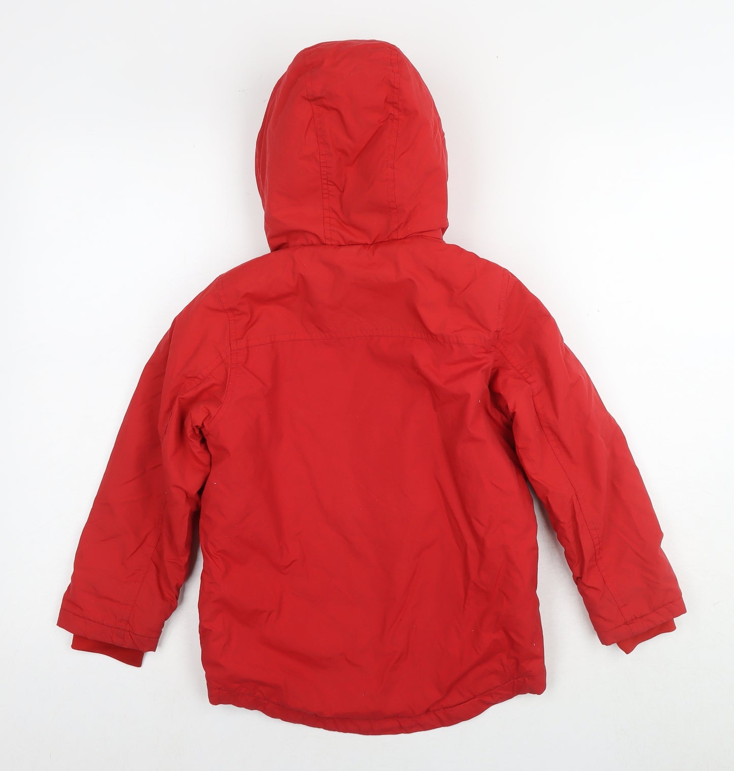 Marks and Spencer Boys Red Parka Jacket Size 5-6 Years Zip