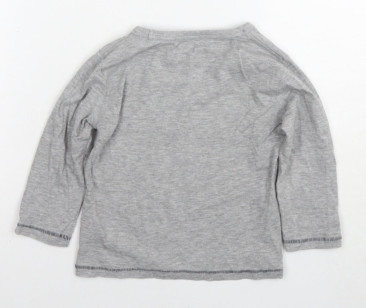 Blue Zoo Boys Grey Cotton Basic T-Shirt Size 18-24 Months Round Neck Pullover - Cool like my dad