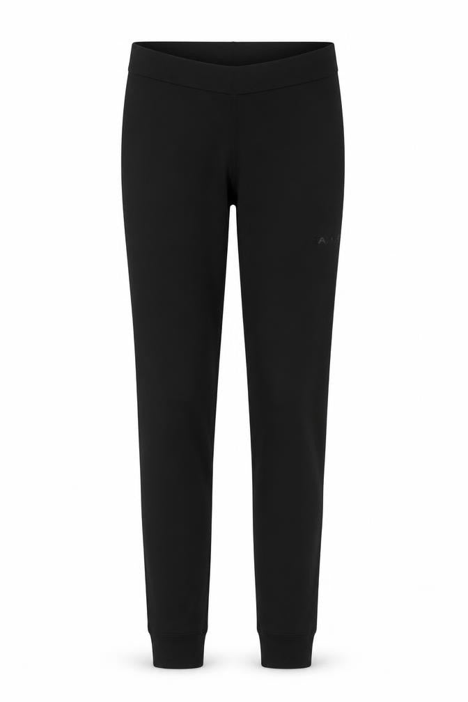 Front view of Campri women’s black polyester pedal pusher leggings, size UK 8, 28-inch leg