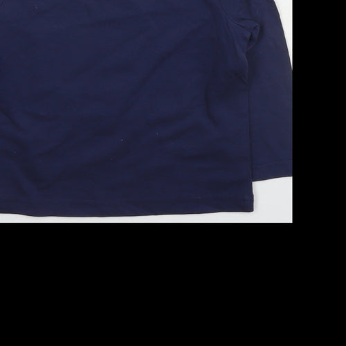 Disney Boys Blue Cotton Basic T-Shirt Size 18-24 Months Round Neck Pullover - Mickey Mouse