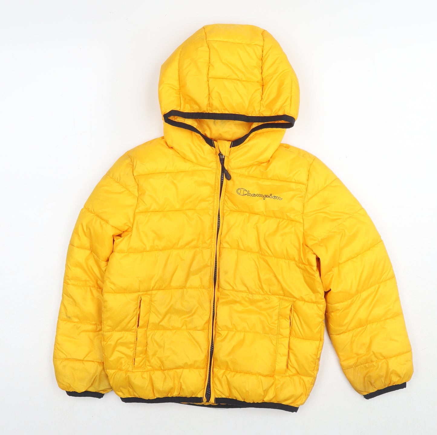 Champion Boys Yellow Jacket Size 5-6 Years Zip - Logo