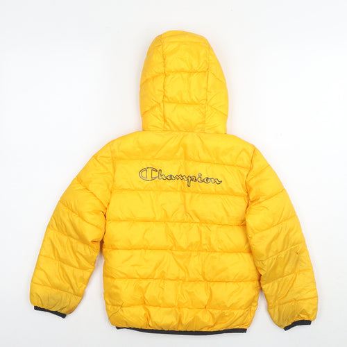 Champion Boys Yellow Jacket Size 5-6 Years Zip - Logo