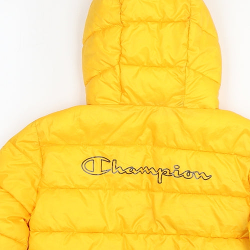 Champion Boys Yellow Jacket Size 5-6 Years Zip - Logo