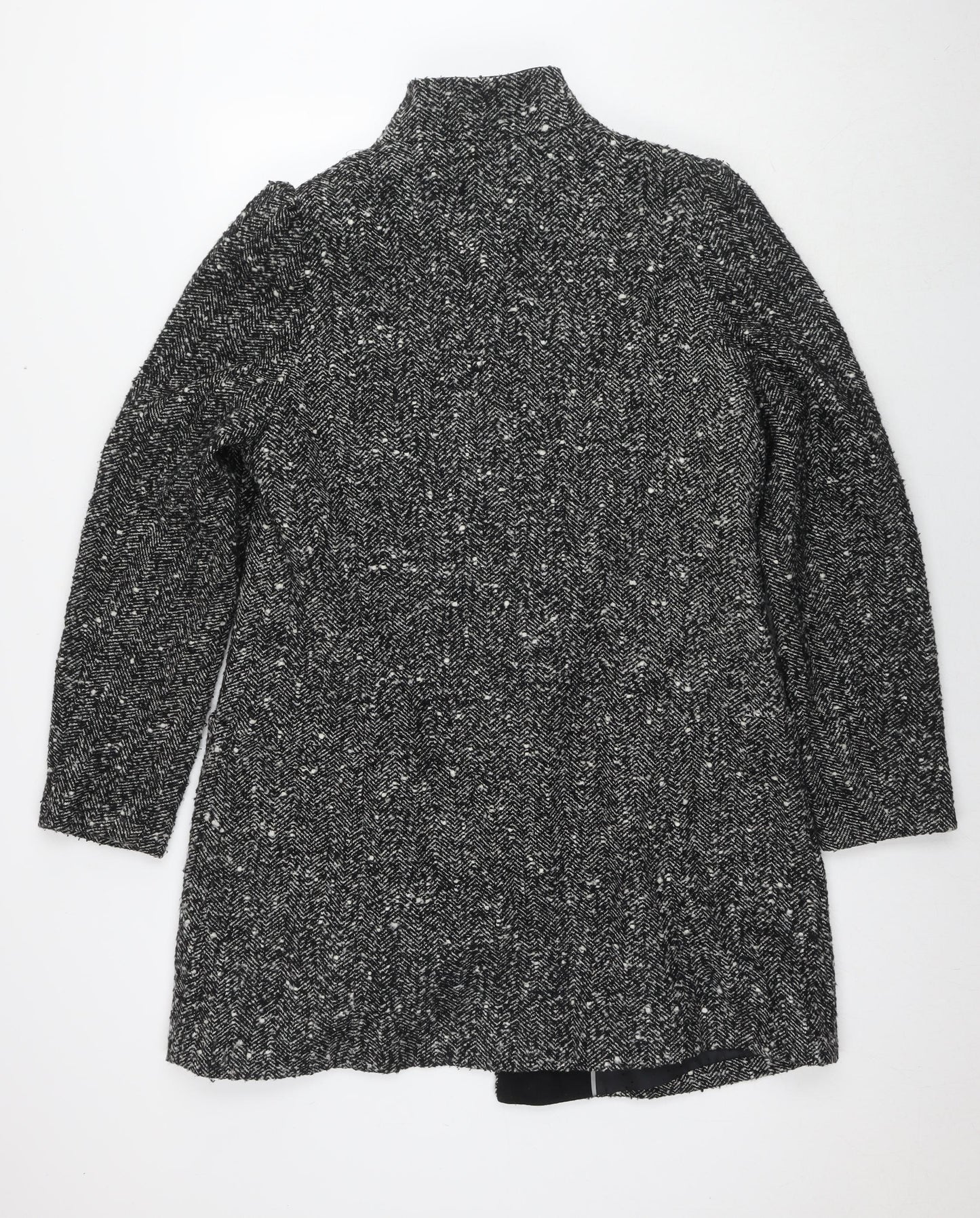 NEXT Womens Black Overcoat Coat Size 18 Snap