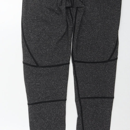 Tone Time Womens Grey Colourblock Polyester Pedal Pusher Leggings Size 8 L27 in Regular Pullover - Size 8-10
