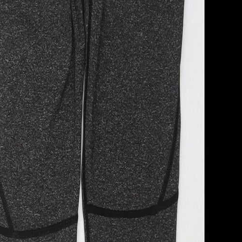 Tone Time Womens Grey Colourblock Polyester Pedal Pusher Leggings Size 8 L27 in Regular Pullover - Size 8-10