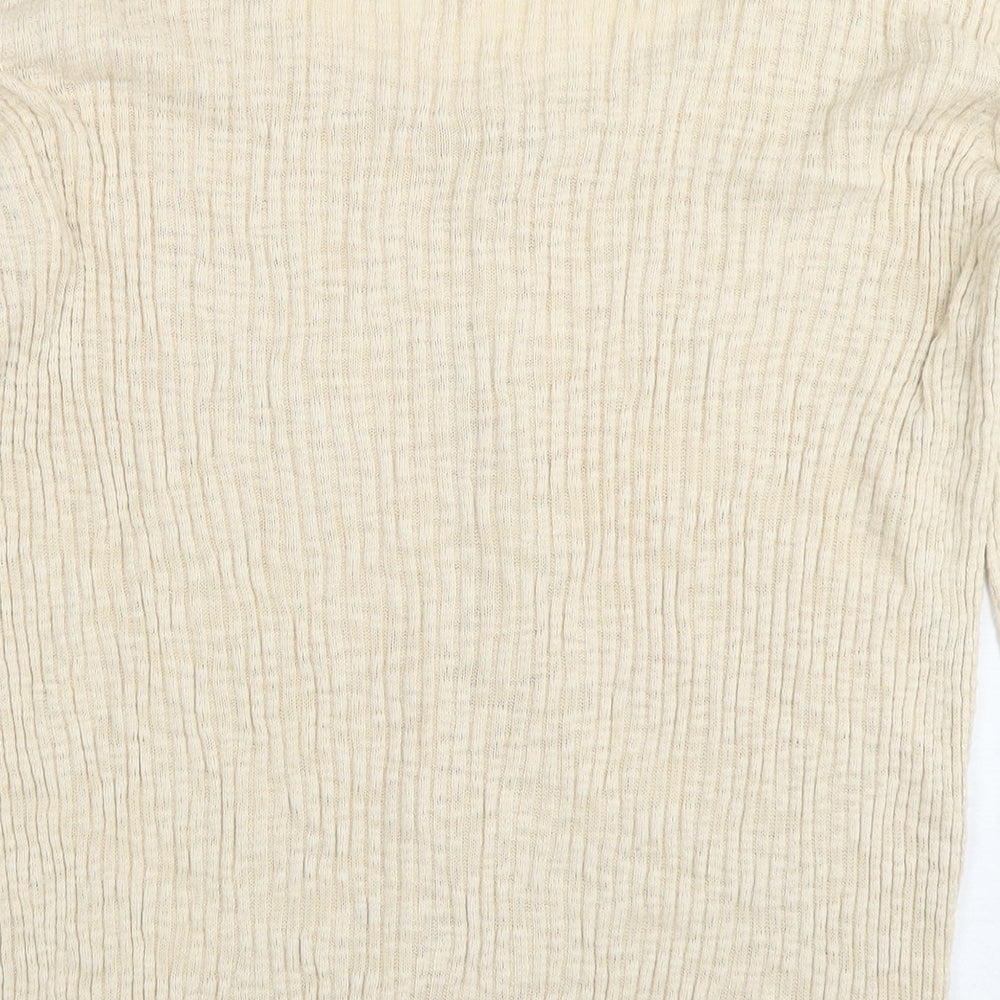 Banana Republic Womens Beige V-Neck Cotton Pullover Jumper Size XL