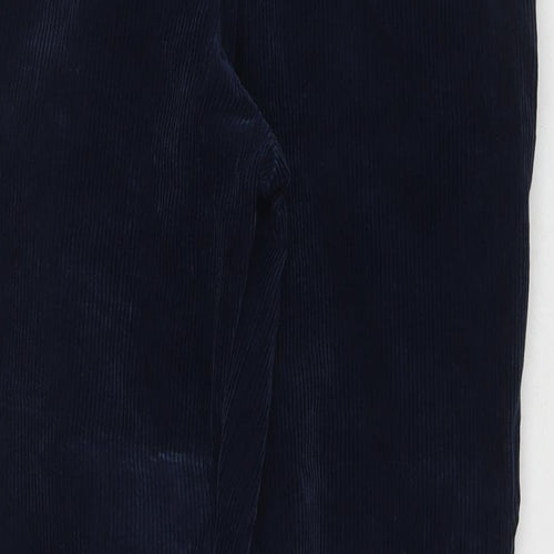 Marks and Spencer Mens Blue Cotton Trousers Size 34 in L29 in Regular Zip