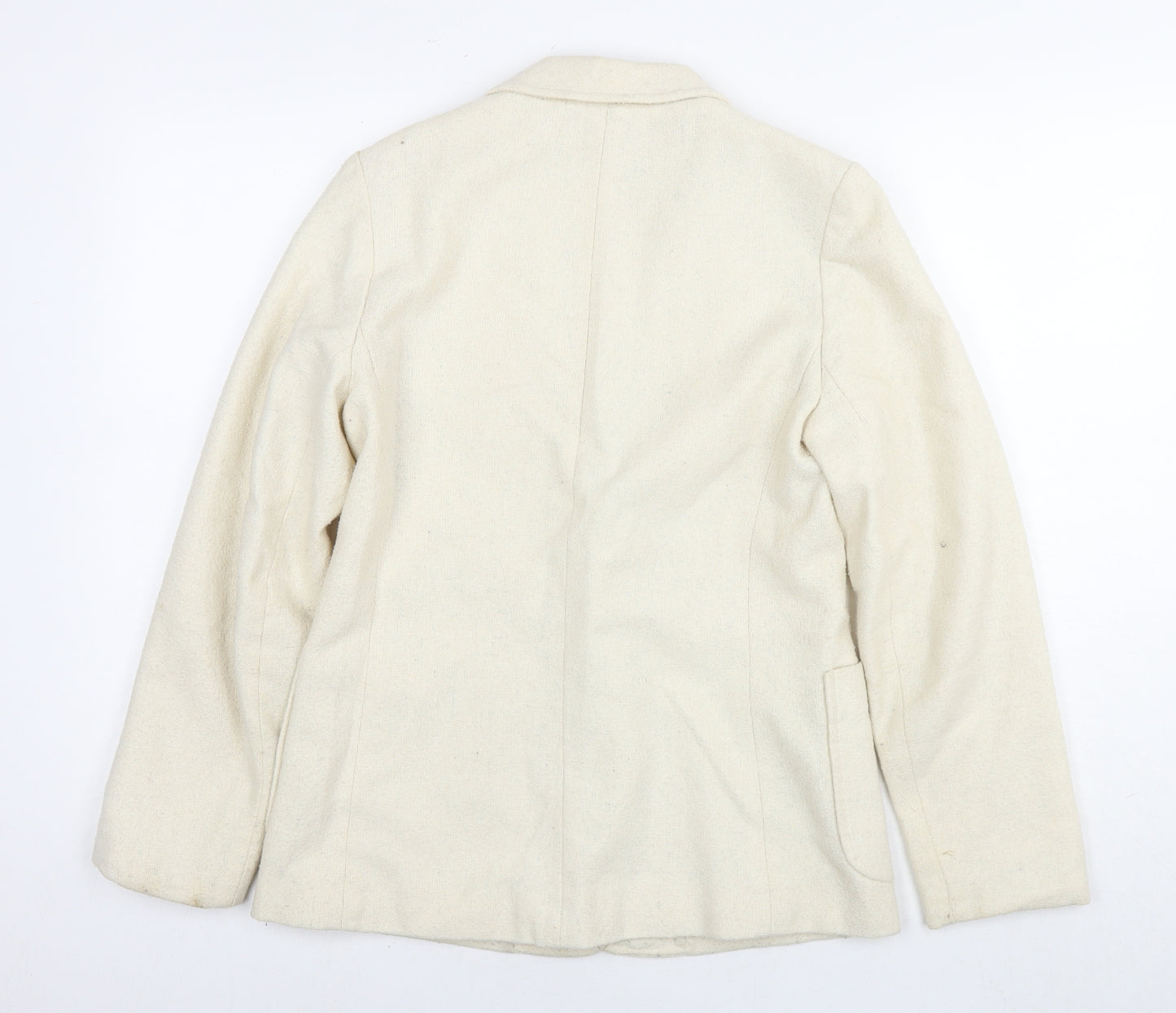 G. Womens Ivory Jacket Blazer Size 12 Button