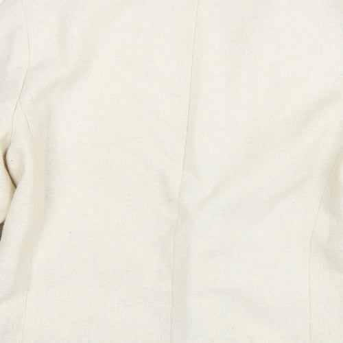 G. Womens Ivory Jacket Blazer Size 12 Button