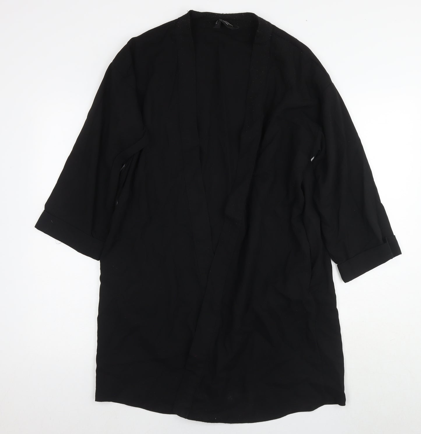 Dorothy Perkins Womens Black Kimono Blazer Size 14