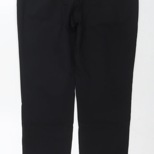 Whistles Womens Black Cotton Trousers Size 8 L27 in Regular Zip