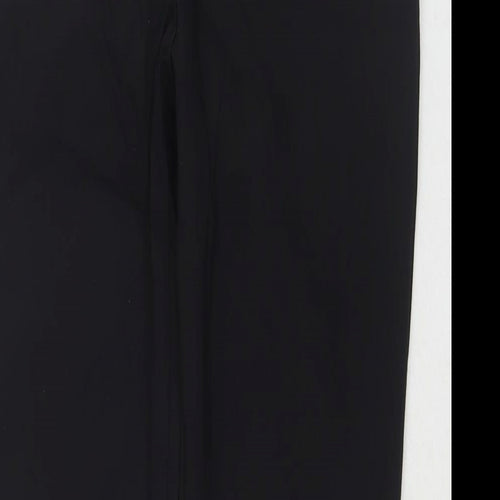 Whistles Womens Black Cotton Trousers Size 8 L27 in Regular Zip