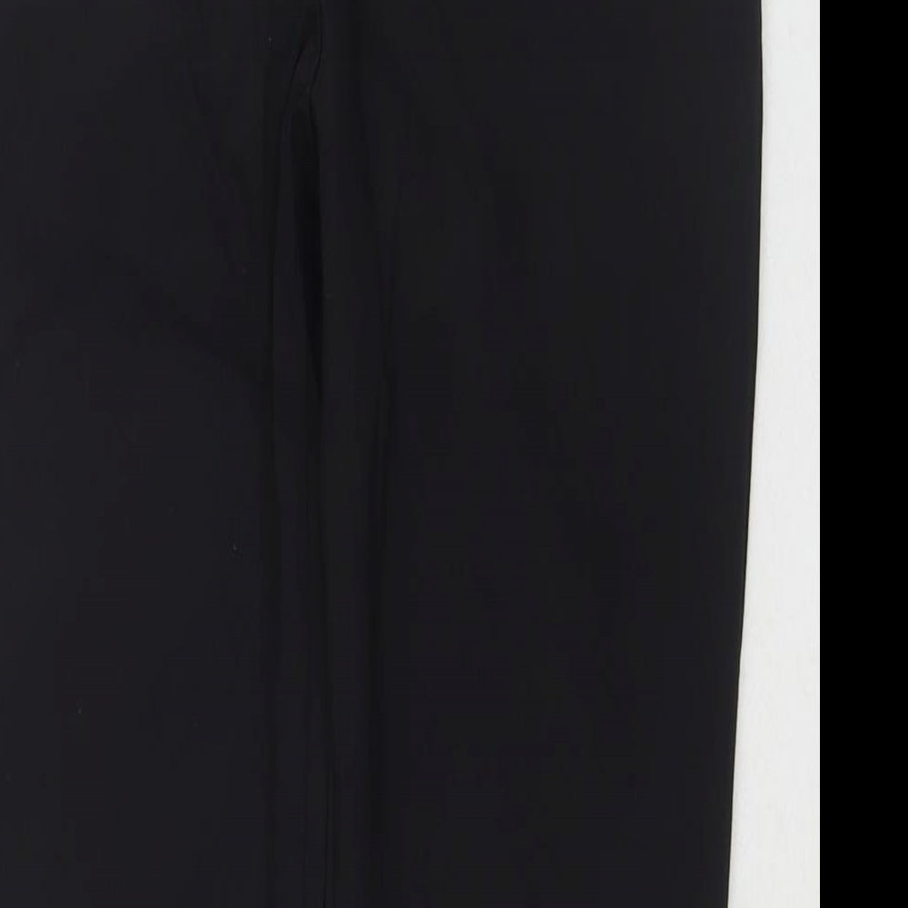 Whistles Womens Black Cotton Trousers Size 8 L27 in Regular Zip