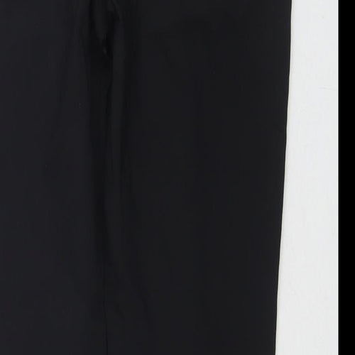 Whistles Womens Black Cotton Trousers Size 8 L27 in Regular Zip