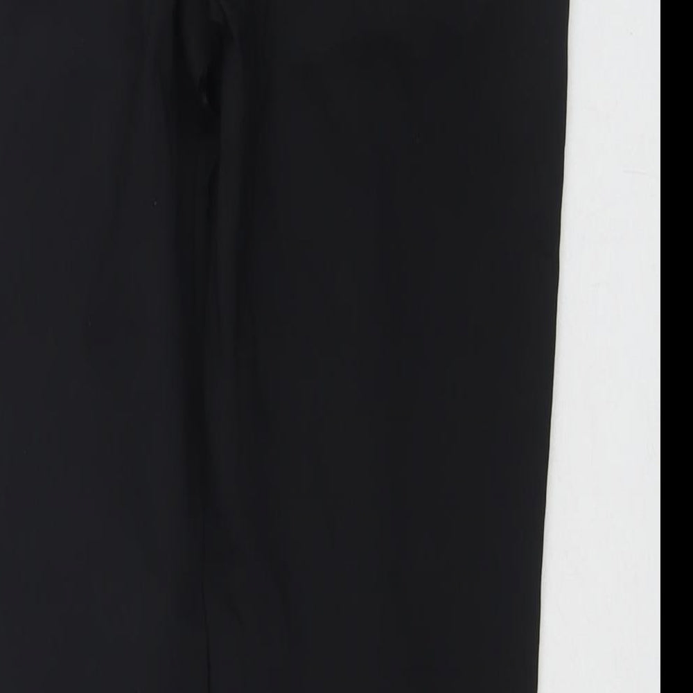 Whistles Womens Black Cotton Trousers Size 8 L27 in Regular Zip