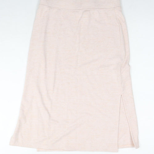 Gap Womens Beige Polyester A-Line Skirt Size XS - Side Slit(s)