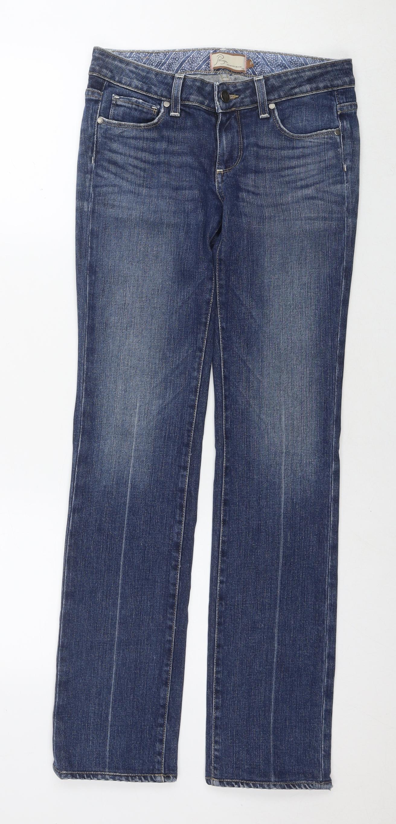 Paige Womens Blue Cotton Skinny Jeans Size 26 in L30 in Regular Zip