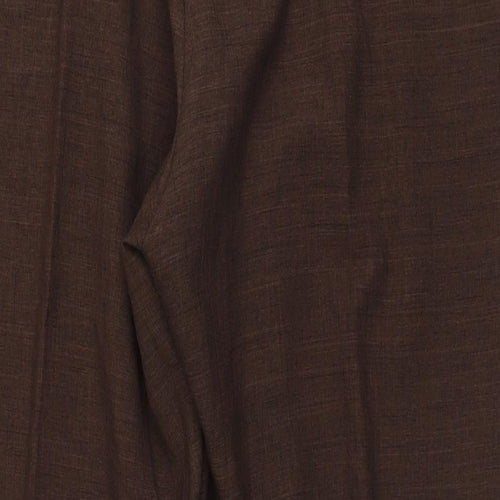 Damart Womens Brown Polyester Trousers Size 24 L29 in Regular