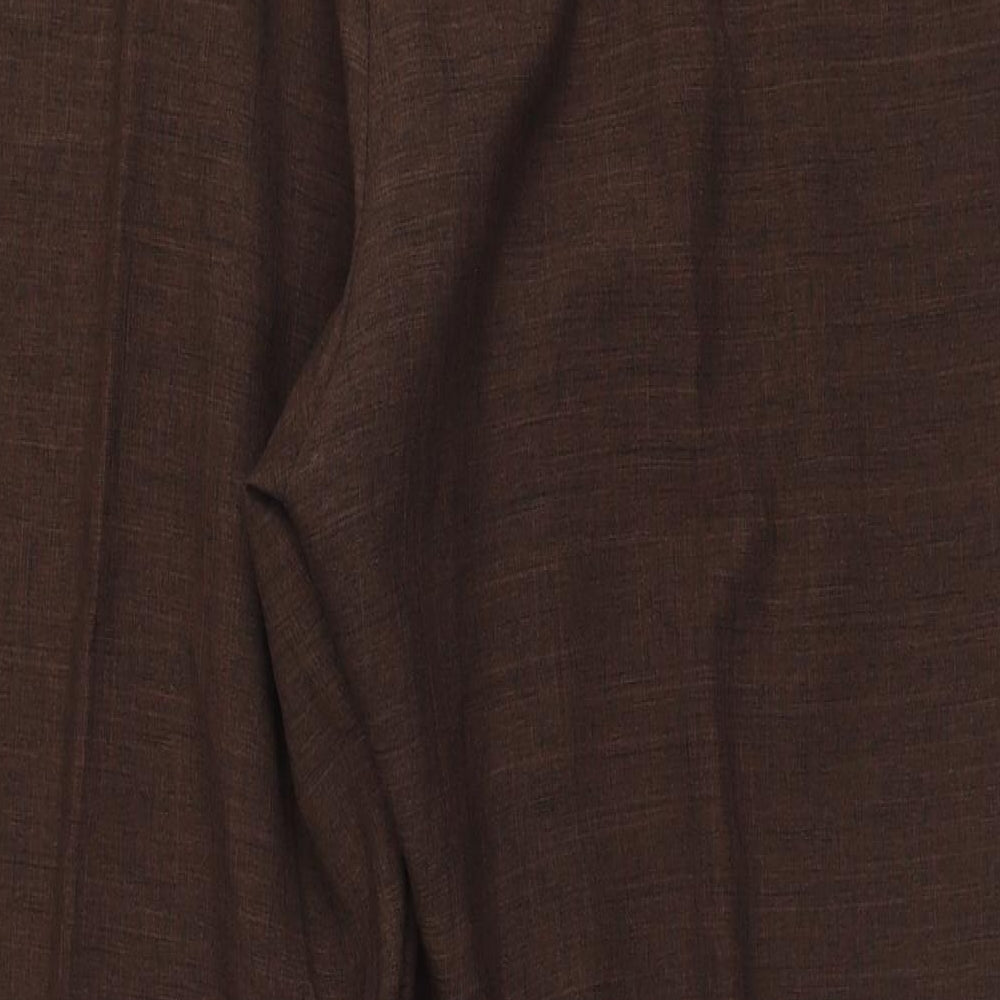 Damart Womens Brown Polyester Trousers Size 24 L29 in Regular