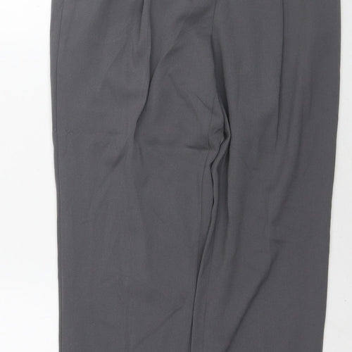 Marks and Spencer Womens Grey Polyester Trousers Size 10 L30 in Regular Drawstring