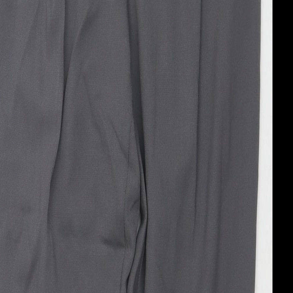 Marks and Spencer Womens Grey Polyester Trousers Size 10 L30 in Regular Drawstring