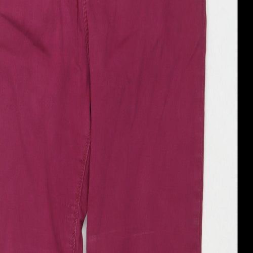 Per Una Womens Pink Cotton Skinny Jeans Size 12 L26 in Regular Zip