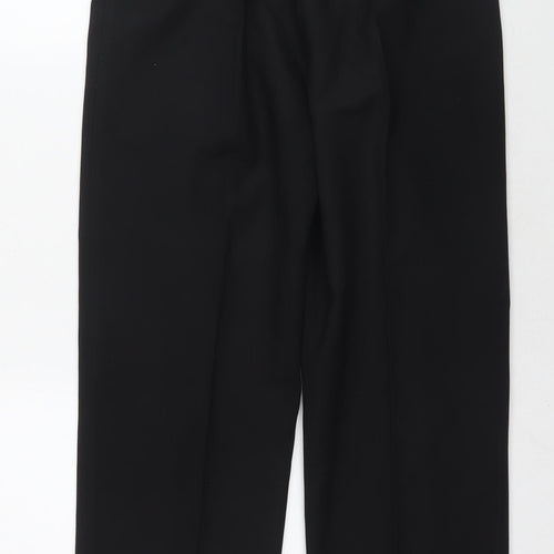 Bonmarché Womens Black Polyester Trousers Size 12 L27 in Regular Zip