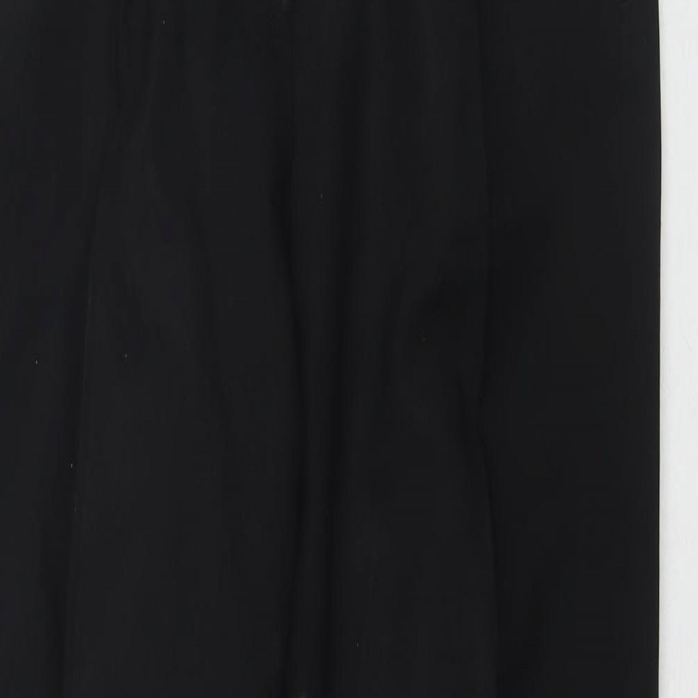 Bonmarché Womens Black Polyester Trousers Size 12 L27 in Regular Zip