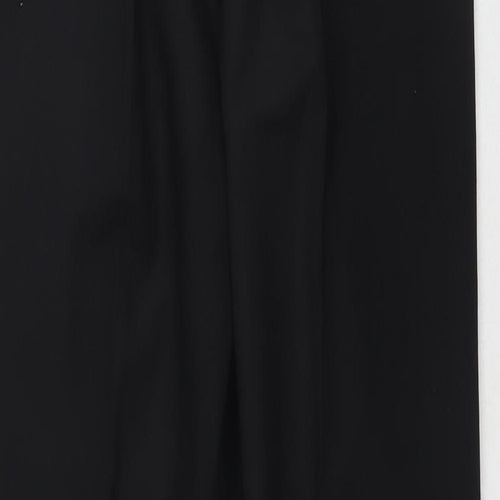 Bonmarché Womens Black Polyester Trousers Size 12 L27 in Regular Zip