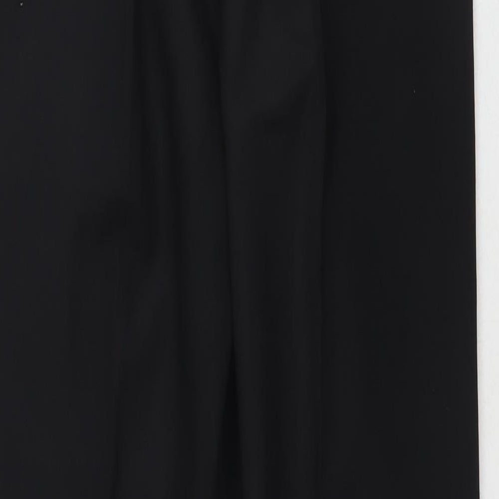 Bonmarché Womens Black Polyester Trousers Size 12 L27 in Regular Zip