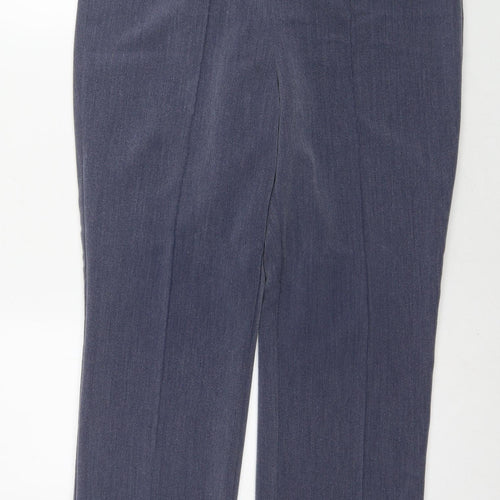 Marks and Spencer Womens Blue Polyester Trousers Size 12 L26 in Regular