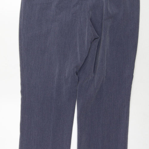 Marks and Spencer Womens Blue Polyester Trousers Size 12 L26 in Regular