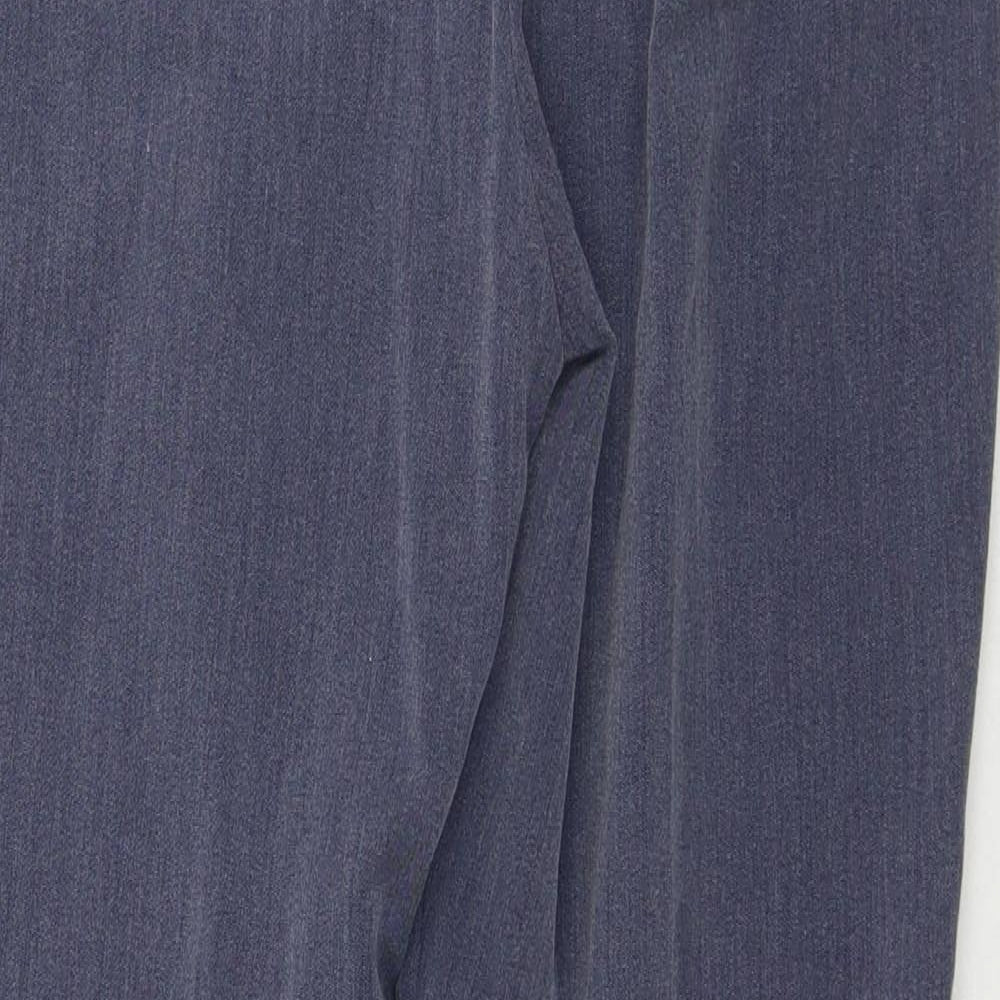 Marks and Spencer Womens Blue Polyester Trousers Size 12 L26 in Regular