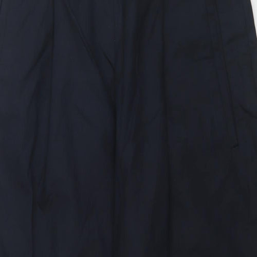 COS Womens Black Cotton Trousers Size 8 L24 in Regular Zip - Belt Included