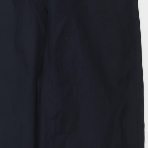 COS Womens Black Cotton Trousers Size 8 L24 in Regular Zip - Belt Included