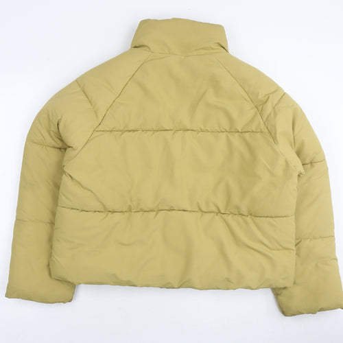 Monki Womens Yellow Parka Jacket Size S Zip