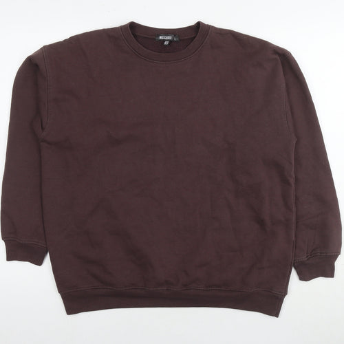 Missguided Womens Brown Cotton Pullover Sweatshirt Size 16 Pullover