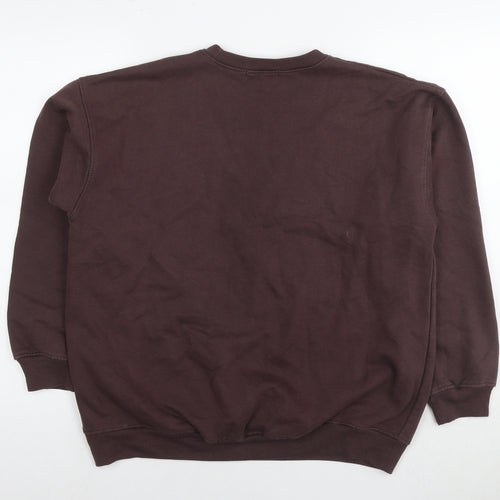 Missguided Womens Brown Cotton Pullover Sweatshirt Size 16 Pullover