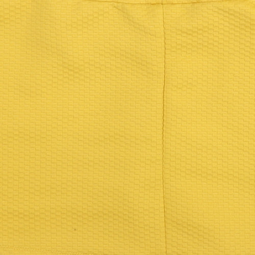 H&M Womens Yellow Polyester Swing Skirt Size M