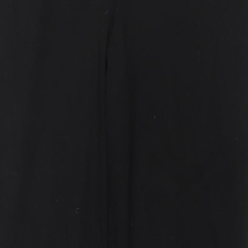 Marks and Spencer Womens Black Polyester Trousers Size 14 L28 in Regular