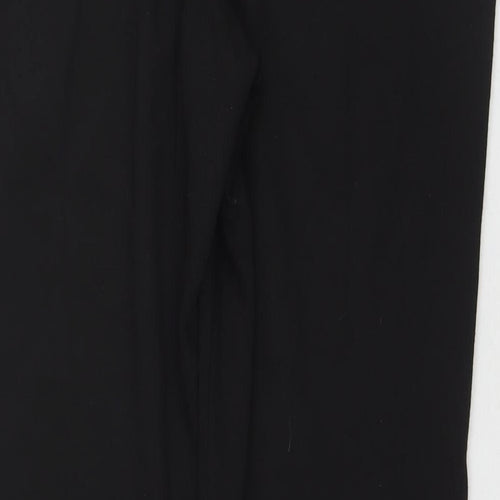 Marks and Spencer Womens Black Polyester Trousers Size 14 L28 in Regular