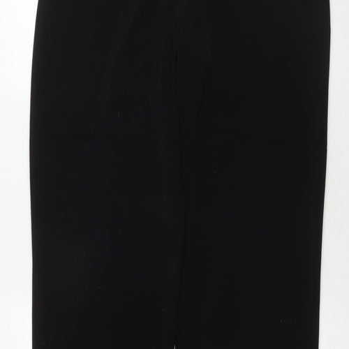 Amanda Marshall Womens Black Polyester Trousers Size 14 L30 in Regular Zip