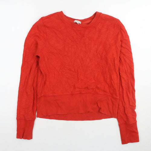 Gap Womens Red Cotton Pullover Sweatshirt Size M Pullover