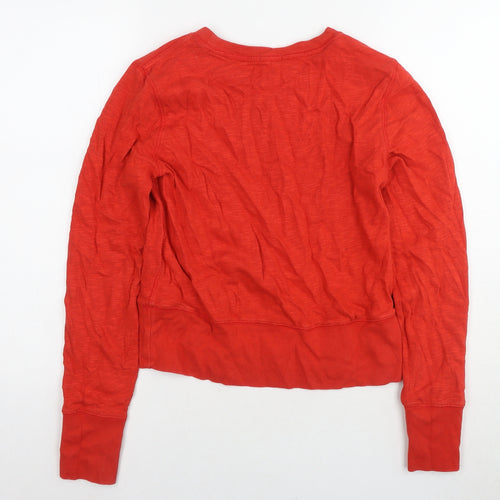 Gap Womens Red Cotton Pullover Sweatshirt Size M Pullover