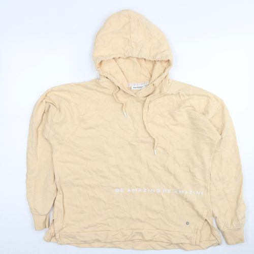Broadway Womens Beige Cotton Pullover Hoodie Size L Pullover - Be Amazing
