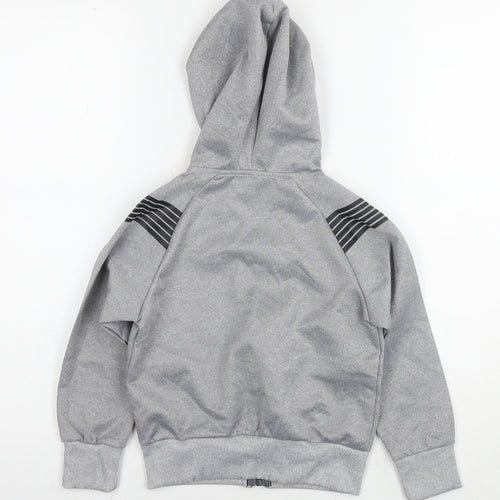 Marine Corps Boys Grey Polyester Full Zip Hoodie Size 4 Years Zip
